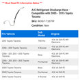 thumbnail image 2 of A/C Discharge Hose - Compatible with 2005 - 2015 Toyota Tacoma 2006 2007 2008 2009 2010 2011 2012 2013 2014, 2 of 2