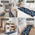 thumbnail image 5 of Blue White Butterfly Pattern Kitchen Rugs Sets Of 3,Kitchen Runner Rugs Non Skid Washable,Decorative Kitchen Floor Mats for Kitchen,Sink,Laundry,17"x30"+ 17"x47" + 17"x59", 5 of 6