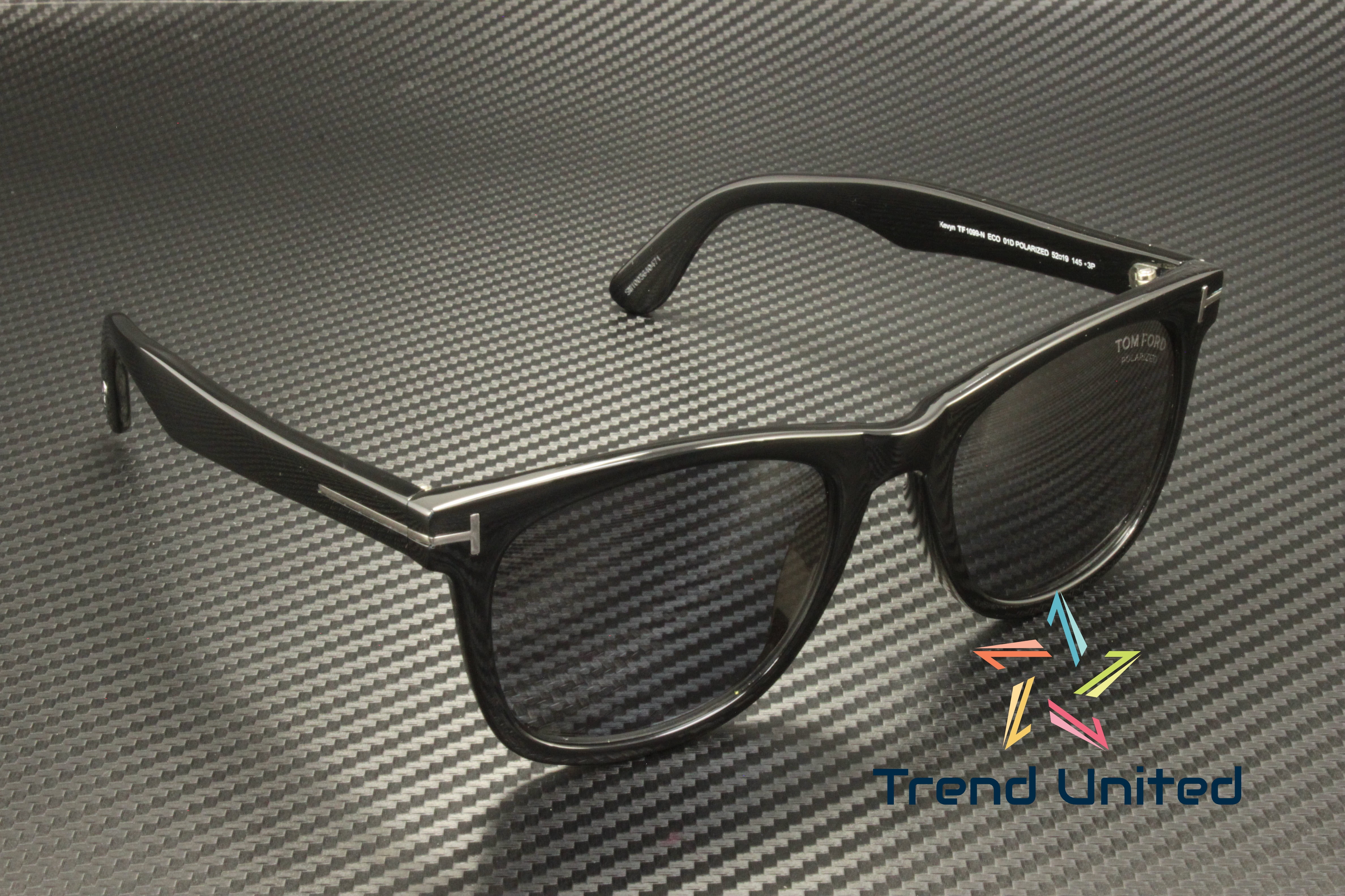 Tom Ford FT 1099 Plastic Mens Square Polarized Sunglasses Black 52mm Adult