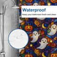thumbnail image 4 of Halloween Shower Curtain, Glass Ghost Polyester Fabric Bathroom Decor Curtain, Machine Washable Waterproof, Halloween Holiday Gift for Women Men, 72 x 72 Inches, 4 of 7