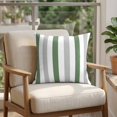thumbnail image 4 of 16x16 Pillow Covers Set of 2, Geometric Grey Square Throw Pillow Covers for Couch/Sofa/Living Room, Sage Green White Striped Minimalist Decorative Soft Pillowcases for Couch Throw Pillows, 4 of 9
