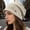 Beige, variant on Beanie for Women Warm Hat Cable Knit Beanie Running Hat Ski Hat Lined Beanie Outdoor Sport Daily Knit Cuffed Beanie Cute Beanie Slouchy Beanie Winter Hats Bonnet for Sleeping Womens Black One Size