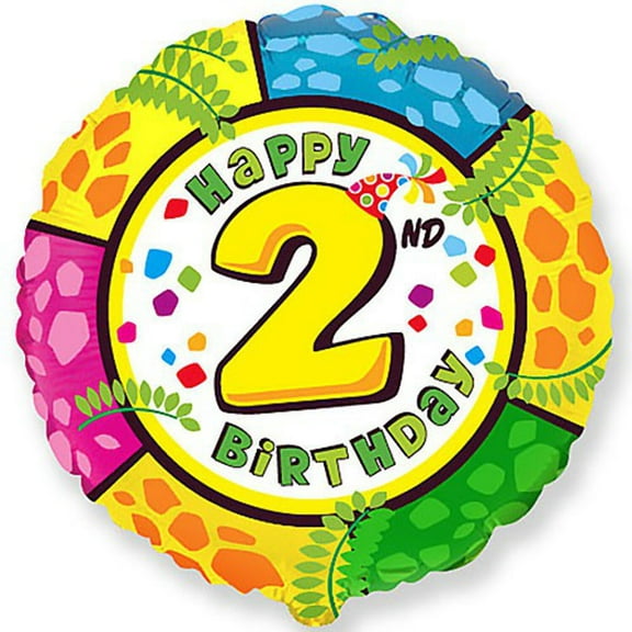 18 inch Happy Birthday - Two Foil Mylar Balloon - Party Supplies Decorations