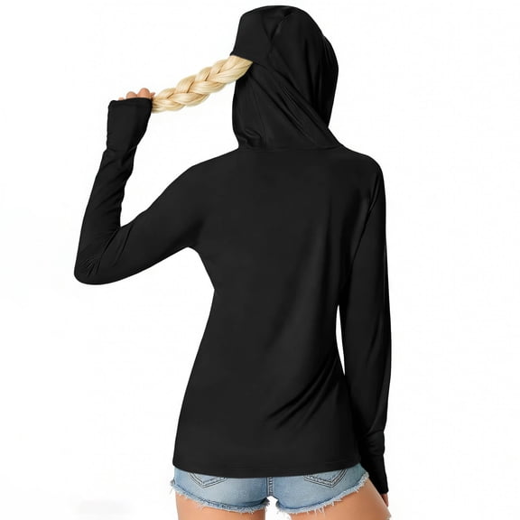 PBFRDSJ Women's Yoga Sports Jackets Lightweight Slim Fit Full Zip Hoodie Athletic Jacket Long Sleeve UV Workout Tops