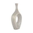thumbnail image 6 of Decorative Open Cut Ceramic Vase for Living Room Decor - Ideal Home Decor Accents for Bedroom, Office Desk, and Table Centerpiece - Modern Flower Vase for Shelf and House - 19", Silver & Metallic, 6 of 12