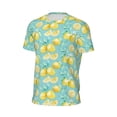 thumbnail image 6 of Wukai Yellow Lemon Print Men's Short-Sleeved Mesh T-Shirt,Quick-Dry Short Sleeve Workout T-Shirt-X-Small, 6 of 8