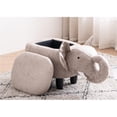 thumbnail image 5 of Home 2 Office Elliot The Elephant Fabric Storage Ottoman/Stool in Gray/Black, 5 of 5