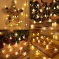 thumbnail image 4 of Gostoto 4.9FT 10LEDs 9.8FT 20LEDs Globe Star Snowflake Fairy Lights Christmas Festival String Lights For Indoor Wedding Party Decoration ,Warm White, 4 of 4