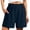 Navy, variant on Guitiannn High Waisted Casual Summer Shorts for Elastic Comfort Loose Fit Solid Color Straight Leg Shorts Women's Shorts Athletic Long Chub Rub Shorts for Women Women Athletic Shorts Twill Shorts