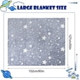 thumbnail image 2 of Bocaoying Soft Blanket 50" x 60", Cozy Throw Blanket Luminous Stars Print for Home Decor, Sofa, Bedroon, Gray, 2 of 7