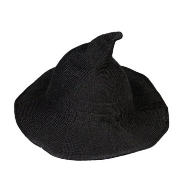 POINTERTECK Witch Hat Fashion Women Knitting Foldable Fisherman Hat Witch Pointed Basin Bucket Cap