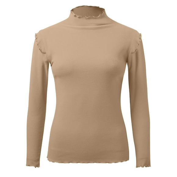 Clearance!FUNUONY Turtleneck Sweater Women Winter Tops for Women Crew Neck Lined Thermal Slim Tops Long Sleeve Thermal Shirts Going Out Tops for Women Tops for Women Trendy F M