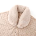 thumbnail image 3 of Levmjia Women Shawl Solid Flared Cuff Wrap Cape Warm Windproof Loose Outerwear Cozy Casual Cardigan Autumn Winter Daily Dates Outdoor, 3 of 8
