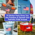 thumbnail image 3 of Eucatus 3" x 5" Red, White, Blue American Flag Sticker Set, 10 Pack, 3 of 7