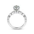 thumbnail image 4 of solitaire jewels 1.75CT Art Deco Oval Moissanite Engagement Ring For Women, 18K White Gold, 4 of 5