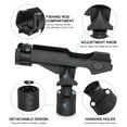 thumbnail image 3 of Fishing Rod Holder Adjustable Fishing Pole Holder for Most Kayak Rail Tracks, 3 of 9