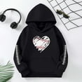 thumbnail image 3 of WOYY Toddler Girls Pullover Hoodie Casual Hooded Sweatshirt with Baseball Print, 3 of 3