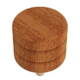 thumbnail image 4 of !nspire Modern Fabric Round Ottoman - Rust Brown, 4 of 6