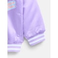 thumbnail image 4 of Stitch Girls' Graphic Patch Varsity Sateen Jacket with Long Sleeves, Sizes 4-12, 4 of 4
