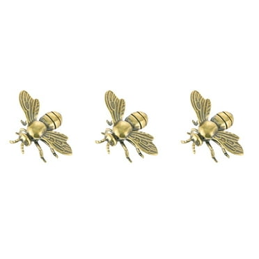 3pcs Decorative Bee Figurine Brass Craft Bee Tabletop Decor Delicate Decoration