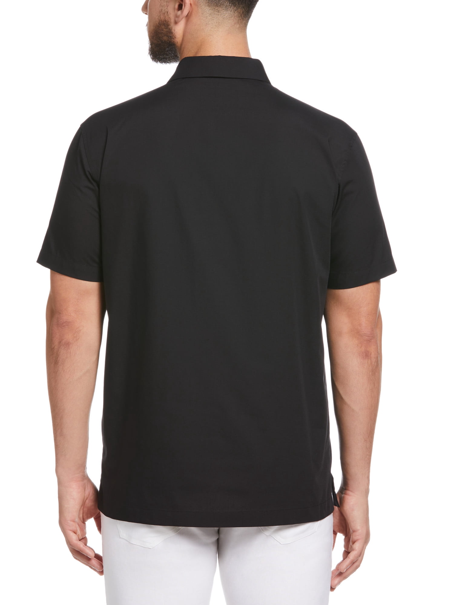 Cafe Luna Men's and Big Men's Cotton Blend Pintuck Short Sleeve Guayabera Shirt, Sizes S-5XL