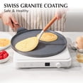 thumbnail image 2 of Sartén antiadherente para crepas SENSARTE, con revestimiento de granito suizo, sartén para dosa, plancha plana para panqueques, plancha Tawa de 25 cm con mango que se mantiene frío, compatible con ind, 2 of 5