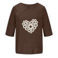 thumbnail image 4 of Birdeem T-Shirt Décontracté en Coton et Lin Imprimé à Manches Courtes Col Rond Boutonné, 4 of 12
