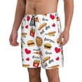 thumbnail image 2 of Goofa Fast Food Printed Mens Swim Trunks Summer Quick Dry Short Beach Swimwear Bathing Suits-Medium, 2 of 9