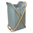 thumbnail image 1 of Oceanstar Bamboo Folding X-Frame Laundry Hamper Sorter, 1 of 2