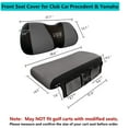thumbnail image 6 of 10L0L Golf Cart Seat Cover with Storage Pocket Fit Yamaha Club Car Breathable Polyester Cover Gray Black - L, 6 of 6