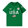 thumbnail image 3 of Axiiglly USA 250th Anniversary Women's Short-Sleeve Shirt Patriotic Flag Print Tee Shirts, Plus Size Loose Fit Holiday Womens Tops S-3XL, 3 of 6