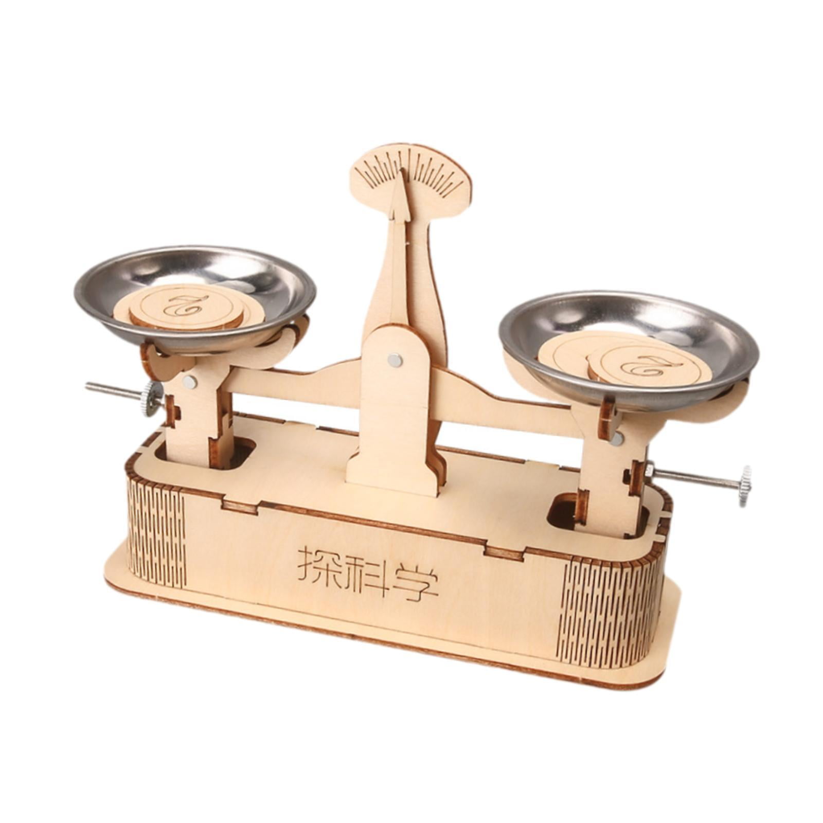 Balance Scale DIY Building Model Engineering Kit Wooden Material for Kids Ages 8-12 Educational Toy