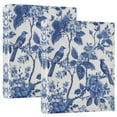 thumbnail image 2 of Blue Flowers and Birds 3 Ring Hardcover Binders 1.5in Round Rings for Letter-Size Folder Paper Organizer Pockets for Office Student Recipe, 2 of 9