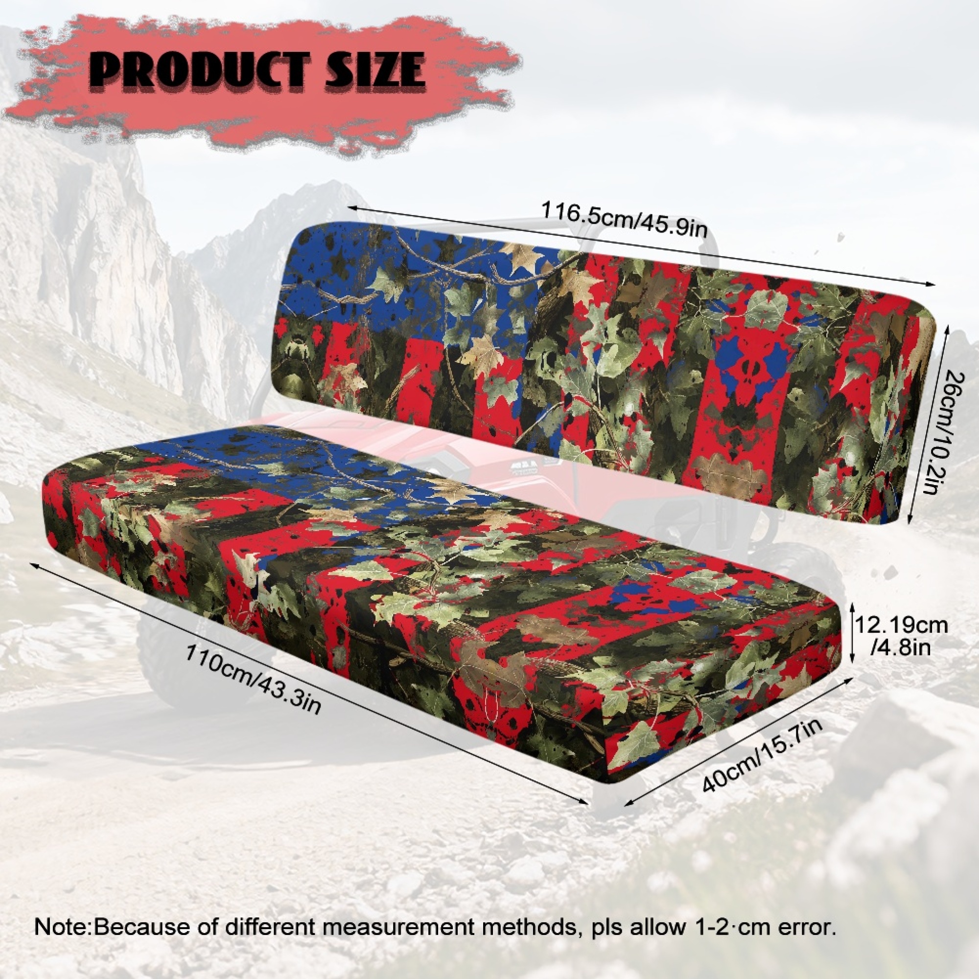 Jeiento Sloth Car Interior Cover Sets, Front Rear Seat Covers with Steering Wheel Cover Floor Mats Seat Belt Pads Center Console Covers Cup Coaster Keychain, 17pcs, Tropical Flower Leaves Design
