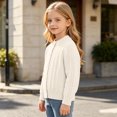 thumbnail image 6 of Auroural Girls Cardigan Size 6 Girls' Fall and Winter Knitted Cardigan Sweater Solid Color Casual Sweater Coat 2-13Years, 6 of 9