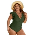 thumbnail image 3 of Verno Fashion Women's Bathing Suit One Piece Tummy Control Swimsuit Full Coverage Retro Ruffle Swimwear, 3 of 13