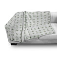 thumbnail image 3 of Green and White Soft Flannel Fleece Blanket, Pattern with Watercolor Style Plus Signs Geometric and Modern, Cozy Plush for Indoor and Outdoor Use, 60" x 80", Reseda Green and White, by Ambesonne, 3 of 6