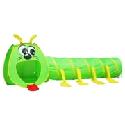 POCO DIVO Big Mouth Caterpillar Tent 2pc Pop-up Children Play Tunnel Kids Discovery Station