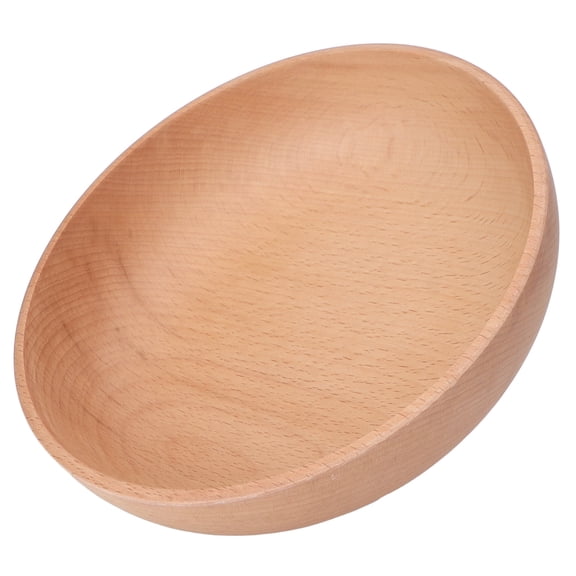 Ligneous Crafts Serving Bowl, Round Wooden Bowl Stain Environmental  For Restaurant Cafe For Serving Fruits Salads Large 18x4.5cm/7.08x1.77in