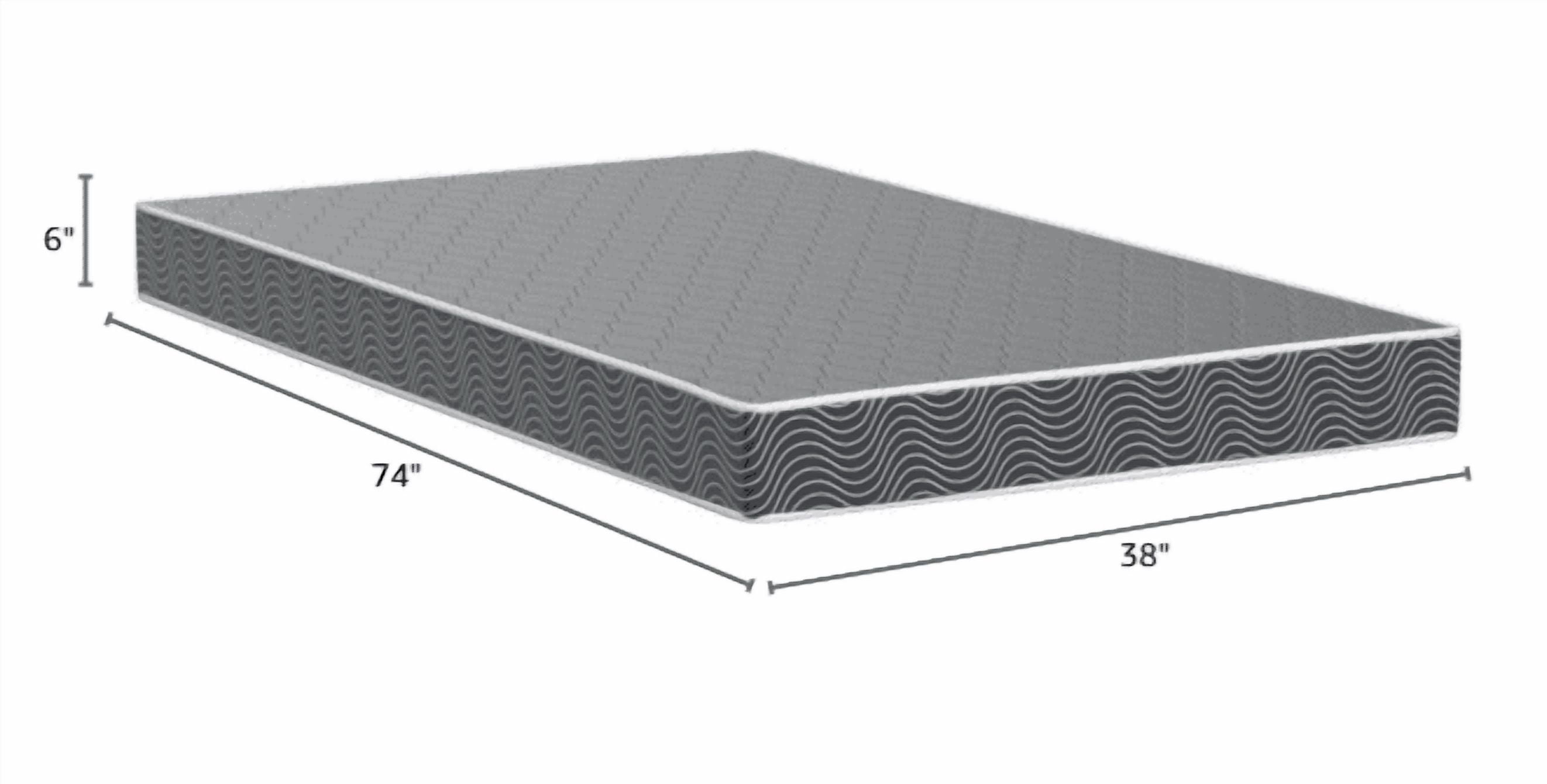 Innerspring Mattresses, 6-inch waterproof high-density foam mattress with navy blue diamond-quilted breathable fabric. Quilting ensures both style and airflow for cool sleep.Twin size.
