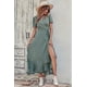 thumbnail image 4 of Vestido PRETTYGARDEN Maxi Cruzado Floral Verde Oscuro XXL, 4 of 8