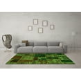thumbnail image 3 of Ahgly Company Indoor Round Oriental Green Modern Area Rugs, 7' Round, 3 of 4