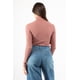 thumbnail image 4 of Blusa tejida cuello alto AMAD Casual para mujer Talla L, 4 of 5