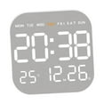 thumbnail image 3 of jifeng Digital Wall Clock Desktop Clock  degreeC/ degreeF Switchable Modern with Week Month Date Display LED Alarm Clock for Bedroom Classroom White Shell, 3 of 9