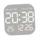 thumbnail image 3 of Reloj de pared digital, reloj de escritorio, versátil, configuración de alarma, reloj despertador, visualización de fecha de la semana para Concha blanca, 3 of 8
