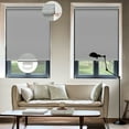 thumbnail image 3 of Keego 100% Blackout Roller Blinds for Window Cordless Privacy Bedroom Shade Easy to Install UV Protection Blinds for Office and Home (Light Gray, 34"W×64"H), 3 of 9