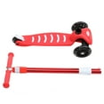 thumbnail image 4 of Veryke Foldable Three-wheel Scooter w/ Light, Adjustable Handlebars and Height - Red, 4 of 5