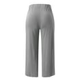 thumbnail image 4 of Sexy Dance Women Trousers Wide Leg Yoga Pants High Waist Palazzo Pant Stretch Bottoms Casual Workout Light Gray XL, 4 of 7