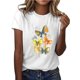 thumbnail image 1 of Gibobby Playera Manga Corta para Mujer Mujeres Casual Top Camisas Impreso Camiseta Manga Corta Suelta Temperamento Camiseta O-cuello Top Camisa(Blanco,CH), 1 of 5