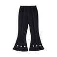 thumbnail image 4 of Gubotare Toddler Girl Pants Girl Cute High Waist Flowy Wide Leg Dress Pants Palazzo Pants Casual Trousers (Black,Size 8-9 Years), 4 of 6